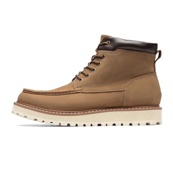 Men's Moc Toe Fur-Lined Boots - BROWN - 2