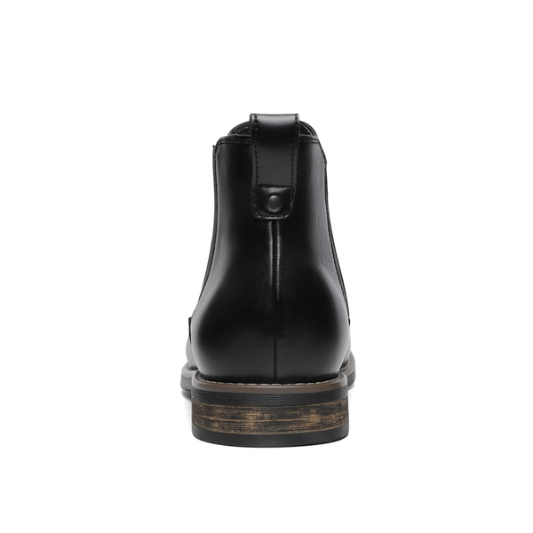 Men's Vegan Leather Dress Chelsea Boots - BLACK - 5