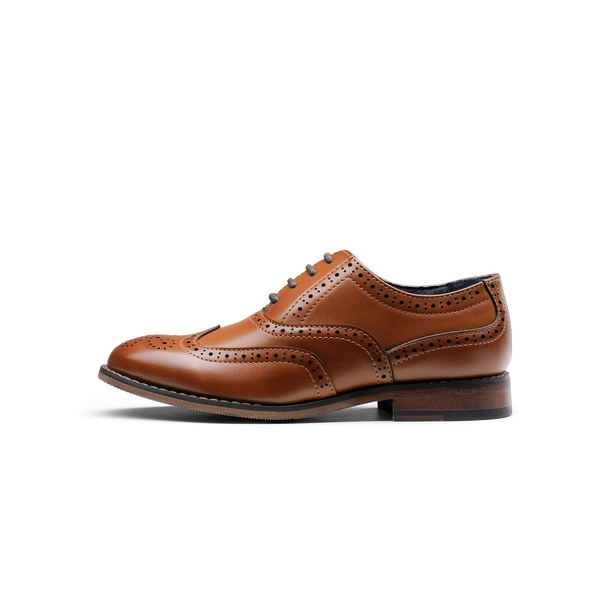 Breathable Boy's Oxford Shoes - BROWN -  0