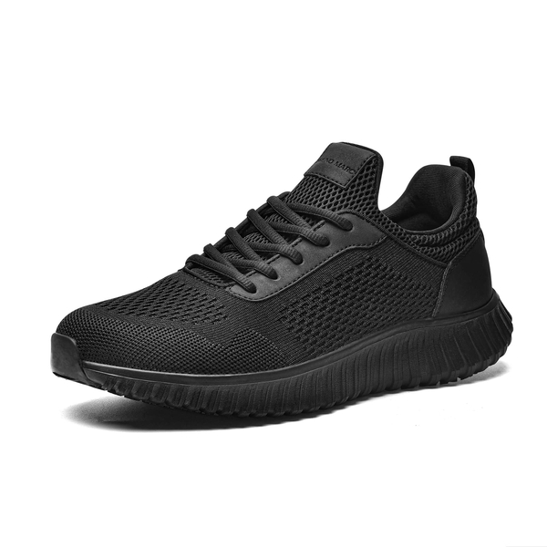 Men's Breathable Casual Sneakers - BLACK -  0
