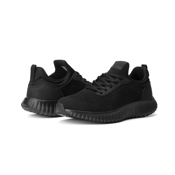 Men's Breathable Casual Sneakers - BLACK - 5
