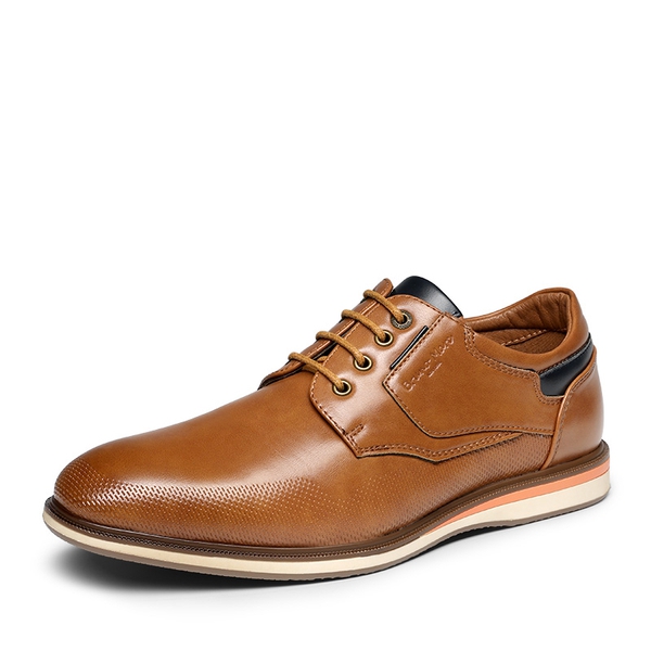 Men's Wide Lace-Up Casual Dress Sneakers - TAN -  0