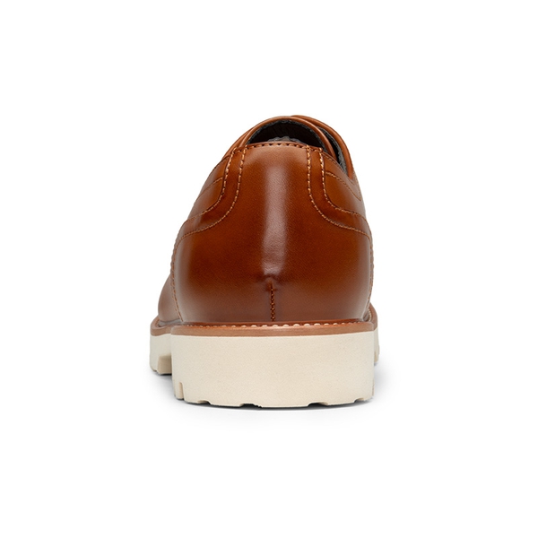 Men's Plain-Toe Oxford Dress Shoes - BROWN - 4