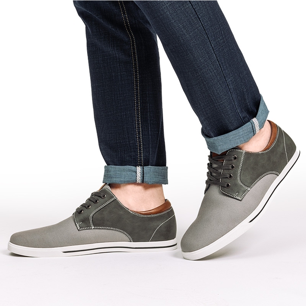 Men's Business Casual Oxford Sneakers - GREY - 6