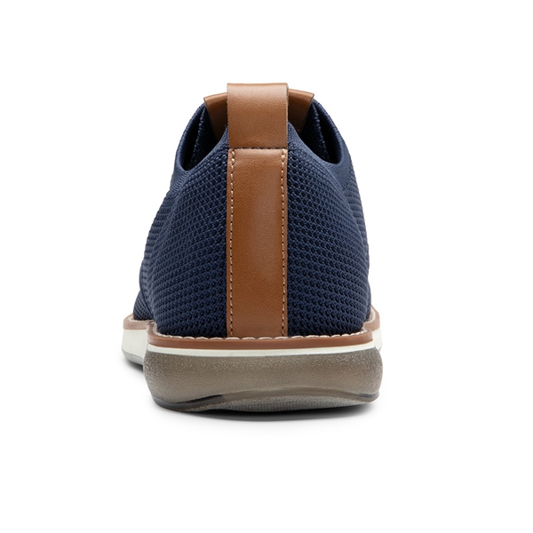 Men's Knitted Oxford Casual Dress Shoes - NAVY - 4