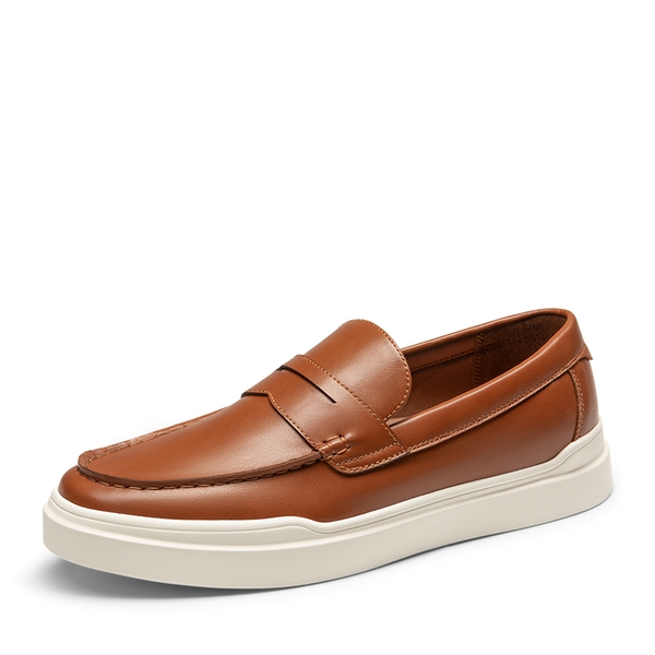 Men's Slip-On Casual Penny Loafers - BROWN -  0
