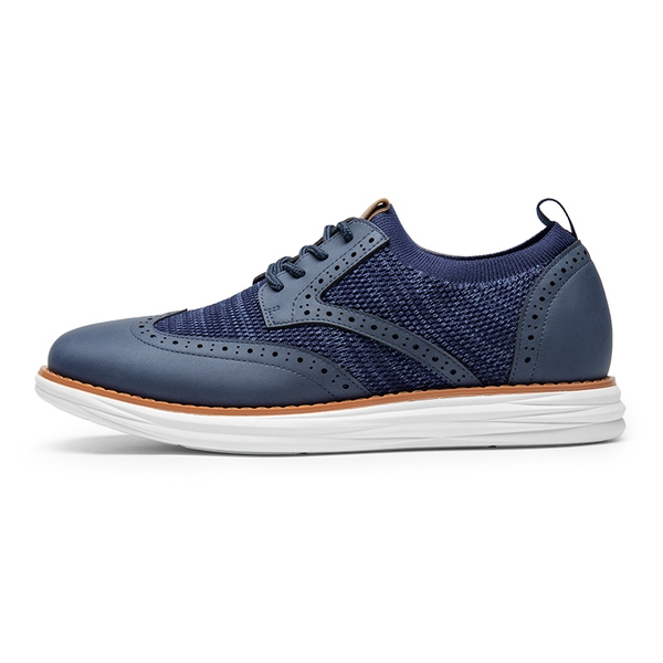 [KnitFlex SmartCraft+] Men's Wingtip Mesh Oxford Sneakers - NAVY - 1