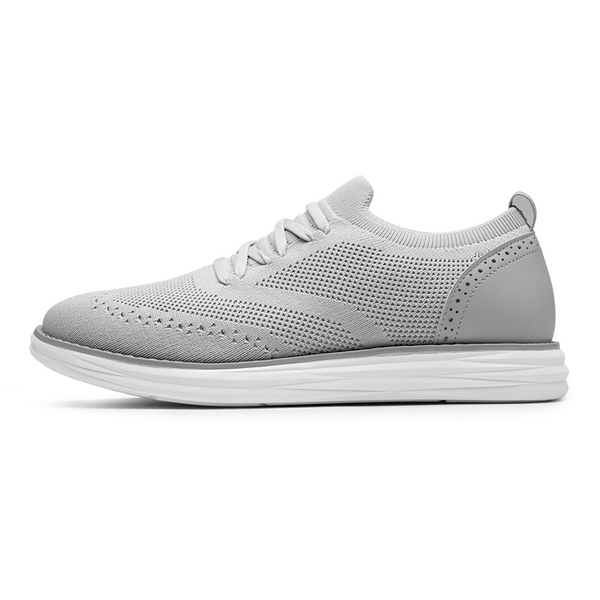 [KnitFlex SmartCraft-] Men's Lightweight Mesh Casual Oxfords - GREY - 1