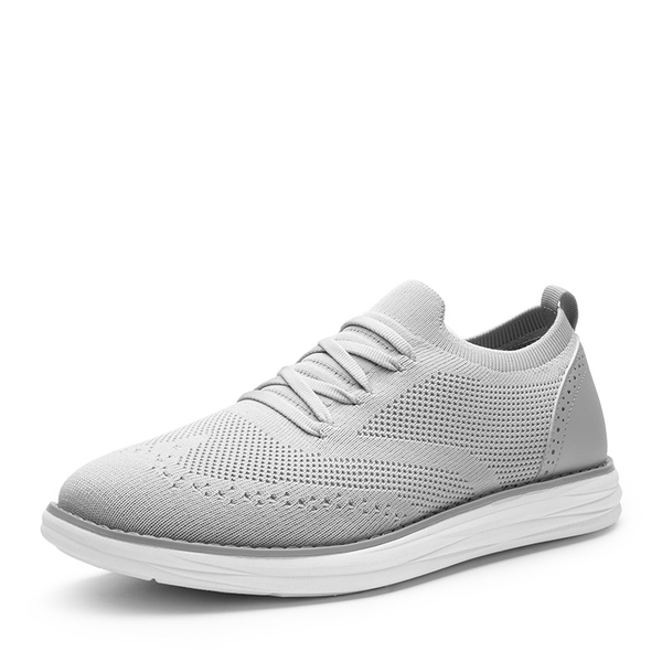[KnitFlex SmartCraft-] Men's Lightweight Mesh Casual Oxfords - GREY -  0