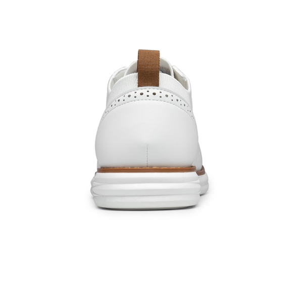 [KnitFlex SmartCraft] Men's Knitted Wingtip Oxford Shoes - WHITE - 4