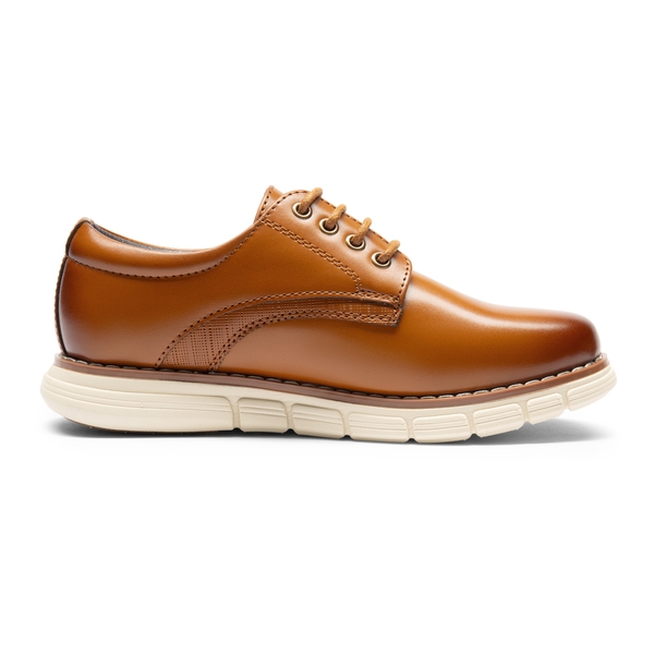 Boys' Non-Slip Oxford Dress Sneakers - BROWN - 5