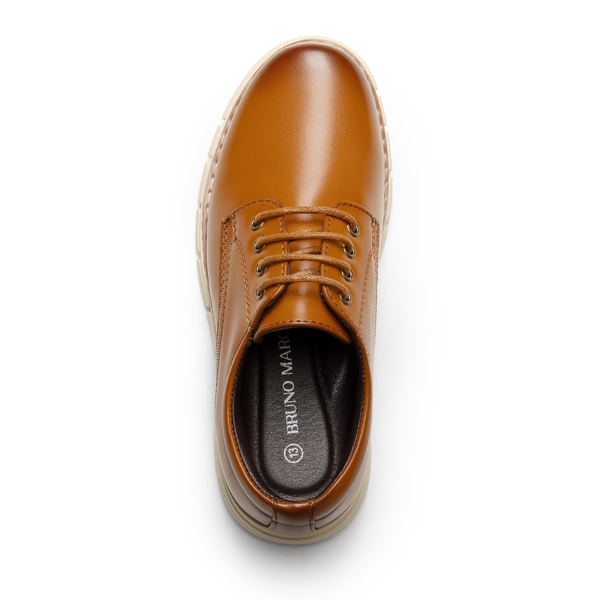 Boys' Non-Slip Oxford Dress Sneakers - BROWN - 6