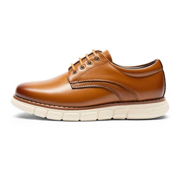 Boys' Non-Slip Oxford Dress Sneakers - BROWN - 1