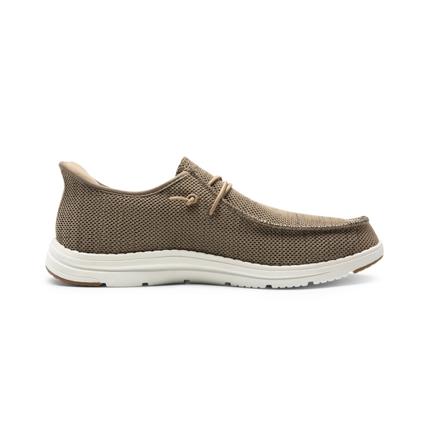 Men's Knitted Slip-On Casual Loafers - BROWN - 1