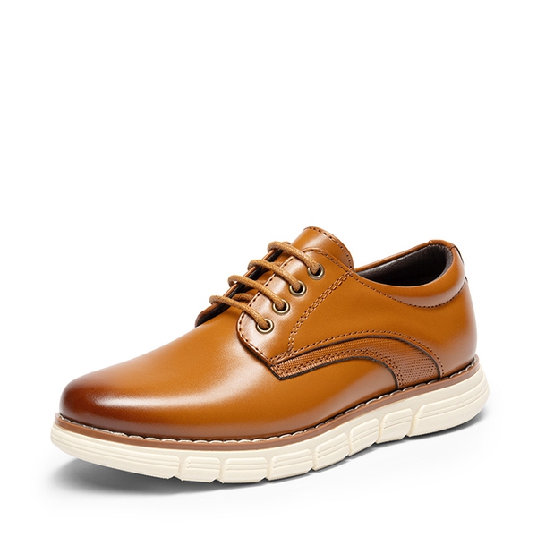 Boys' Non-Slip Oxford Dress Sneakers - BROWN -  0