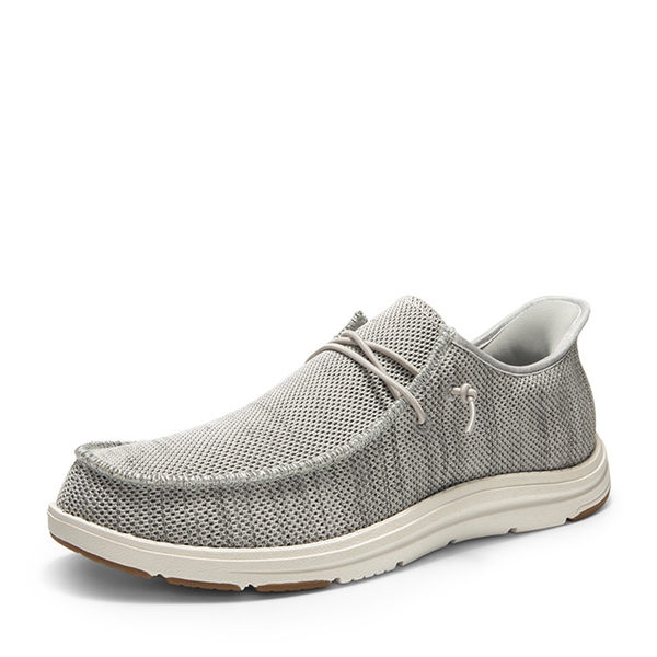 Men's Knitted Slip-On Casual Loafers - GREY -  0