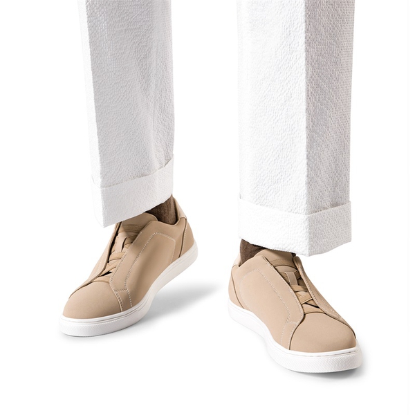 Men's Fashionable Low-Top Sneakers - KHAKI - 1