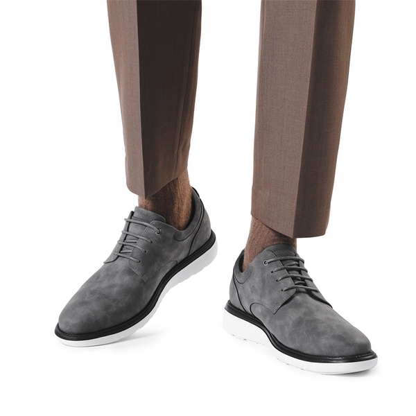 Men's Smart Casual Oxford Derby Shoes - GREY - 1