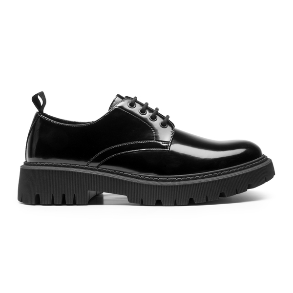 Men's Round-Toe Non-Slip Oxford Shoes - BLACK-PAT - 1