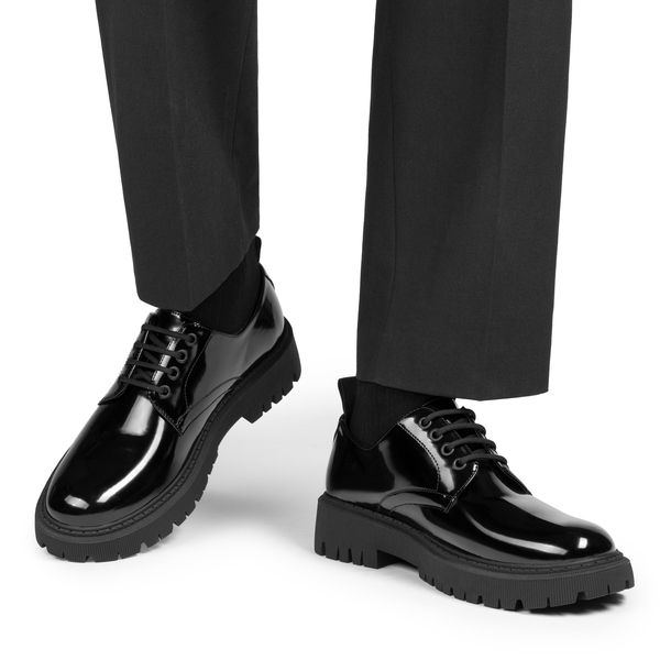 Men's Round-Toe Non-Slip Oxford Shoes - BLACK-PAT - 7