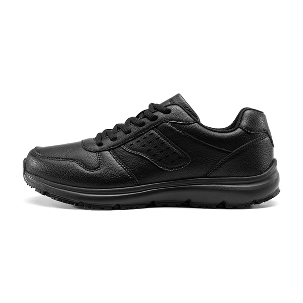 Men's Vegan Leather Non-Slip Work Sneakers - BLACK - 1