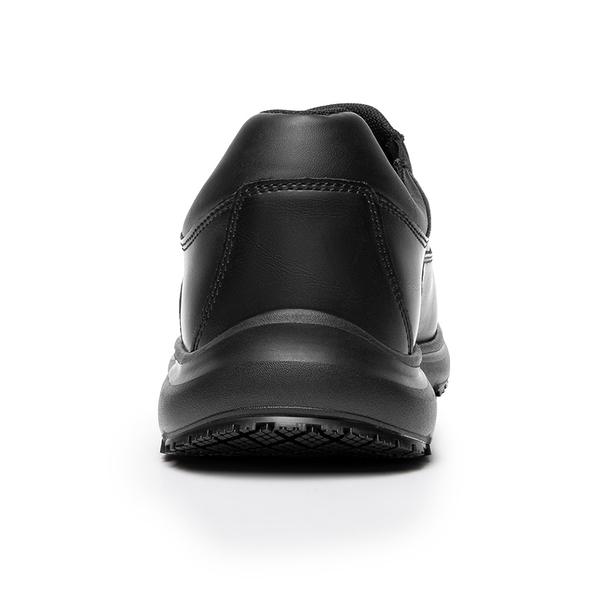 Men's Vegan Leather Slip-On Sneakers - BLACK - 3