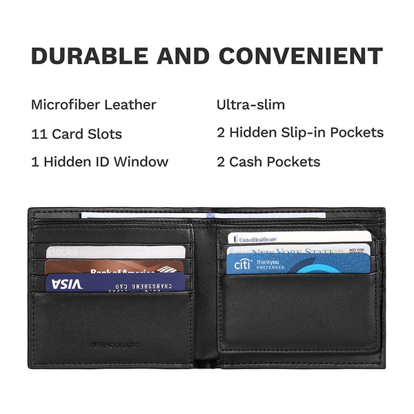 Men's RFID-Blocking Bifold Wallet - CARBON - 2