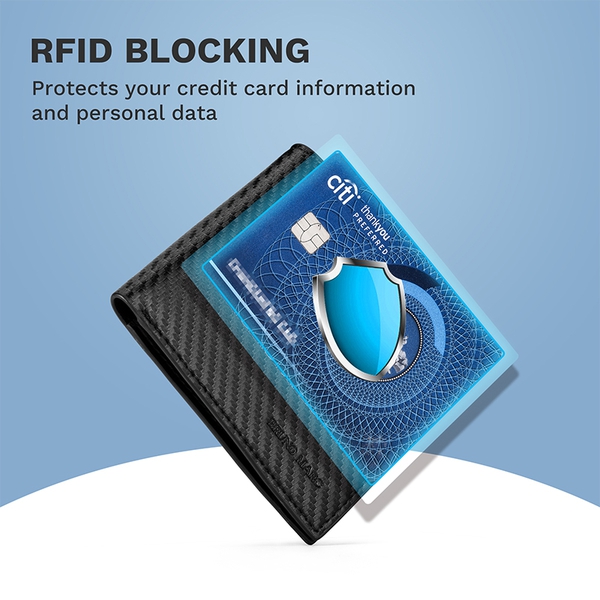 Men's RFID-Blocking Bifold Wallet - CARBON - 3