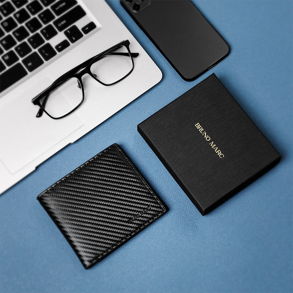 Men's RFID-Blocking Bifold Wallet - CARBON - 5