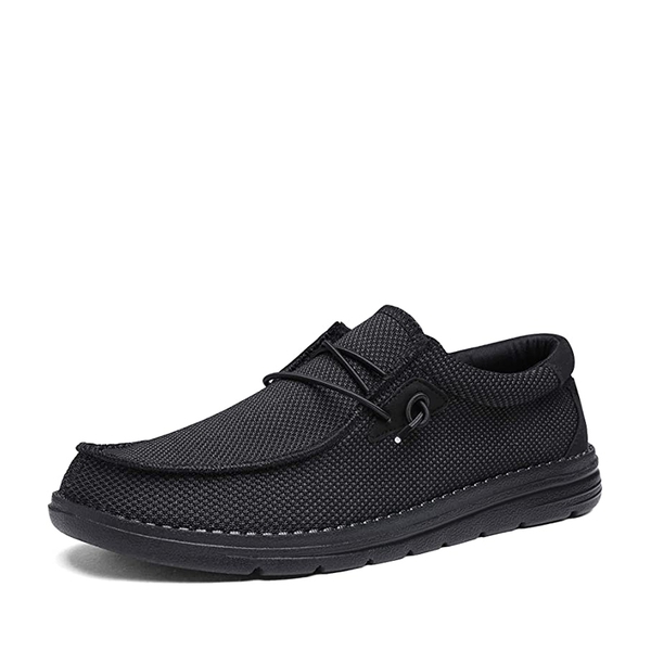 Men's Casual Slip-On Lightweight Loafers - BLACK -  0