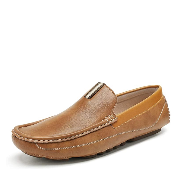 Men's Moc Toe Driving Loafers - TAN -  0