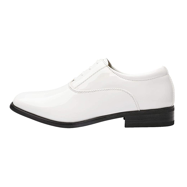 Men's Classic Black Tie Oxford Dress Shoes - WHITE - 1