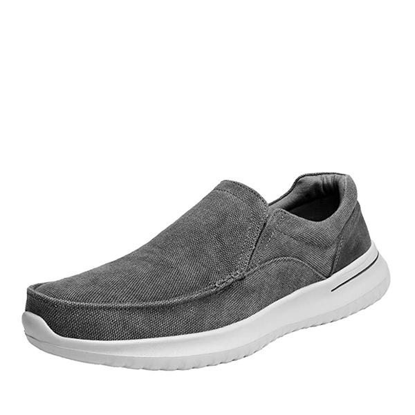 Men's Durable Casual Canvas Loafers - GREY -  0