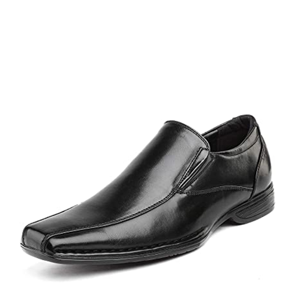 Men's Square Toe loafers Dress Shoes - BLACK -  0