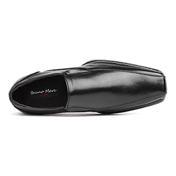Men's Square Toe loafers Dress Shoes - BLACK - 2