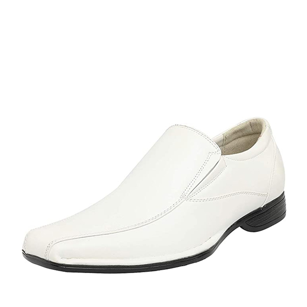 Men's Square Toe loafers Dress Shoes - WHITE -  0