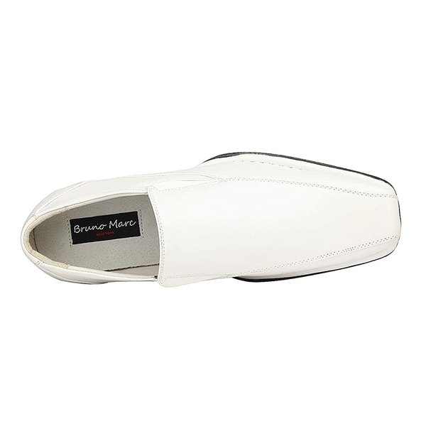 Men's Square Toe loafers Dress Shoes - WHITE - 2