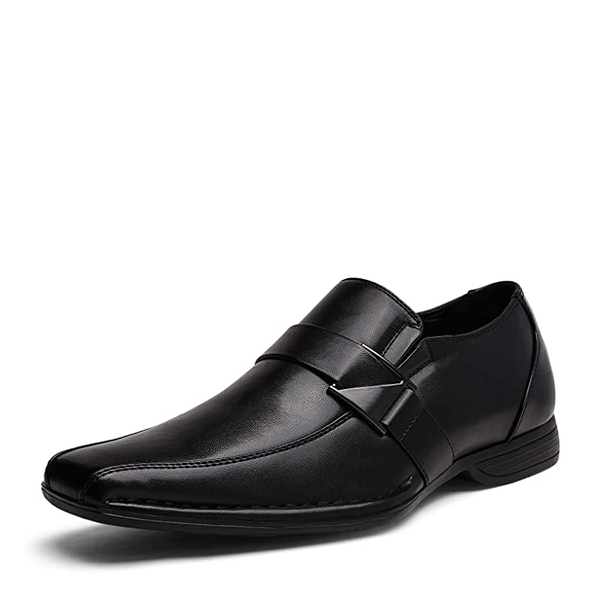 Men's Buckle Strap Dress Loafers - BLACK -  0