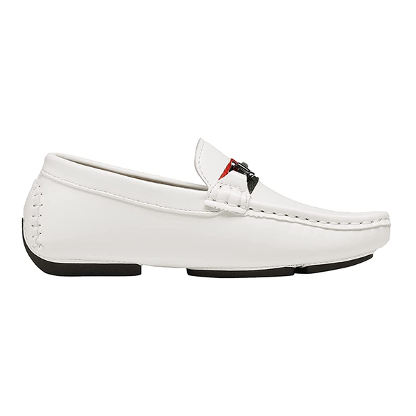 Boys' Comfortable Horsebit Loafer Shoes - WHITE - 1