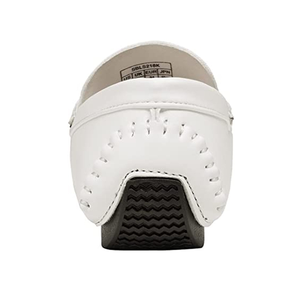 Boys' Comfortable Horsebit Loafer Shoes - WHITE - 4