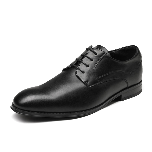 Men's Formal Lace-Up Derby Shoes - BLACK -  0