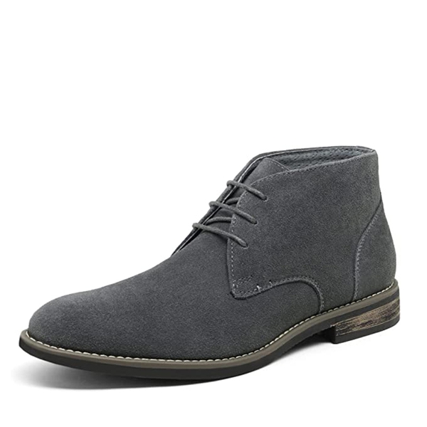 Men's Comfortable Soft Suede Chukka Boots - GREY -  0