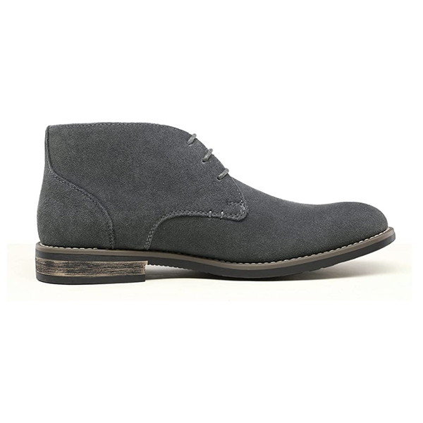 Men's Comfortable Soft Suede Chukka Boots - GREY - 2