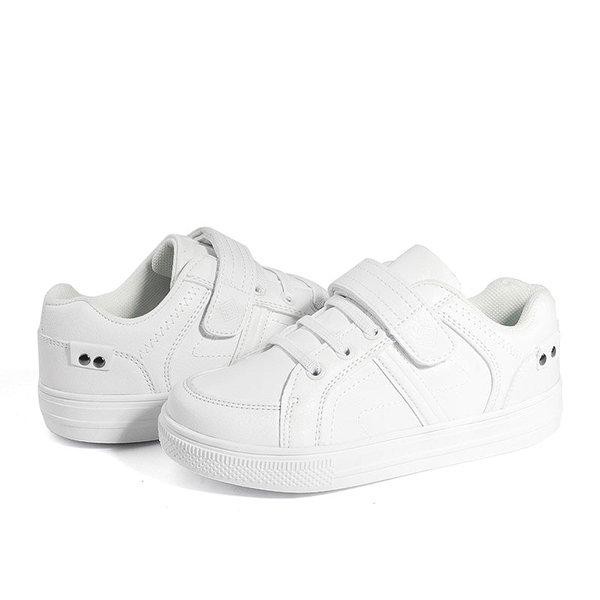 Kids Lightweight Fashion Sneakers - WHITE - 4