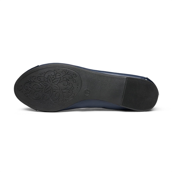 Ballet Walking Flats Shoes - NAVY - 4