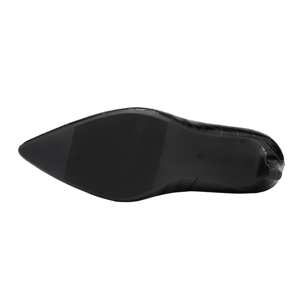 Belle Vie Pointed Toe Stiletto Pumps - BLACK STONE PATTERN - 4