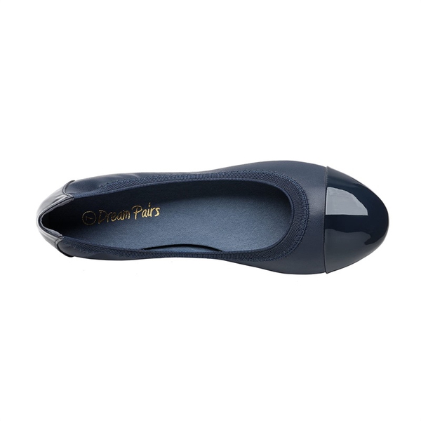 Ballet Walking Flats Shoes - NAVY - 3