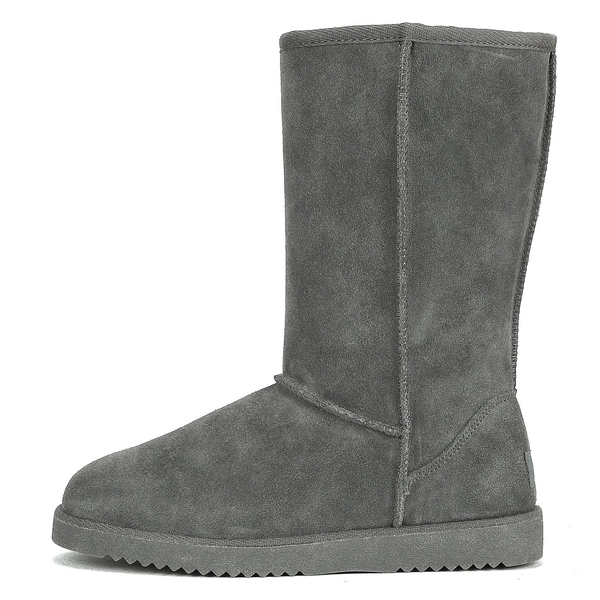 Suede Faux Fur Snow Boots - GREY - 3