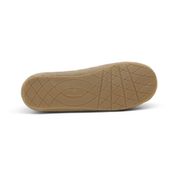 Faux Suede Moccasin Slippers - SAND - 5
