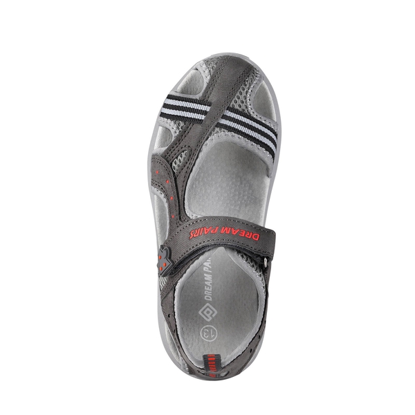 Kids Closed-Toe Water Sports Sandals - DARK GREY GREY ORANGE - 4